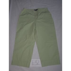 Relativity Capris Pants Size 8 Petite Lime Green Womens -0812E32